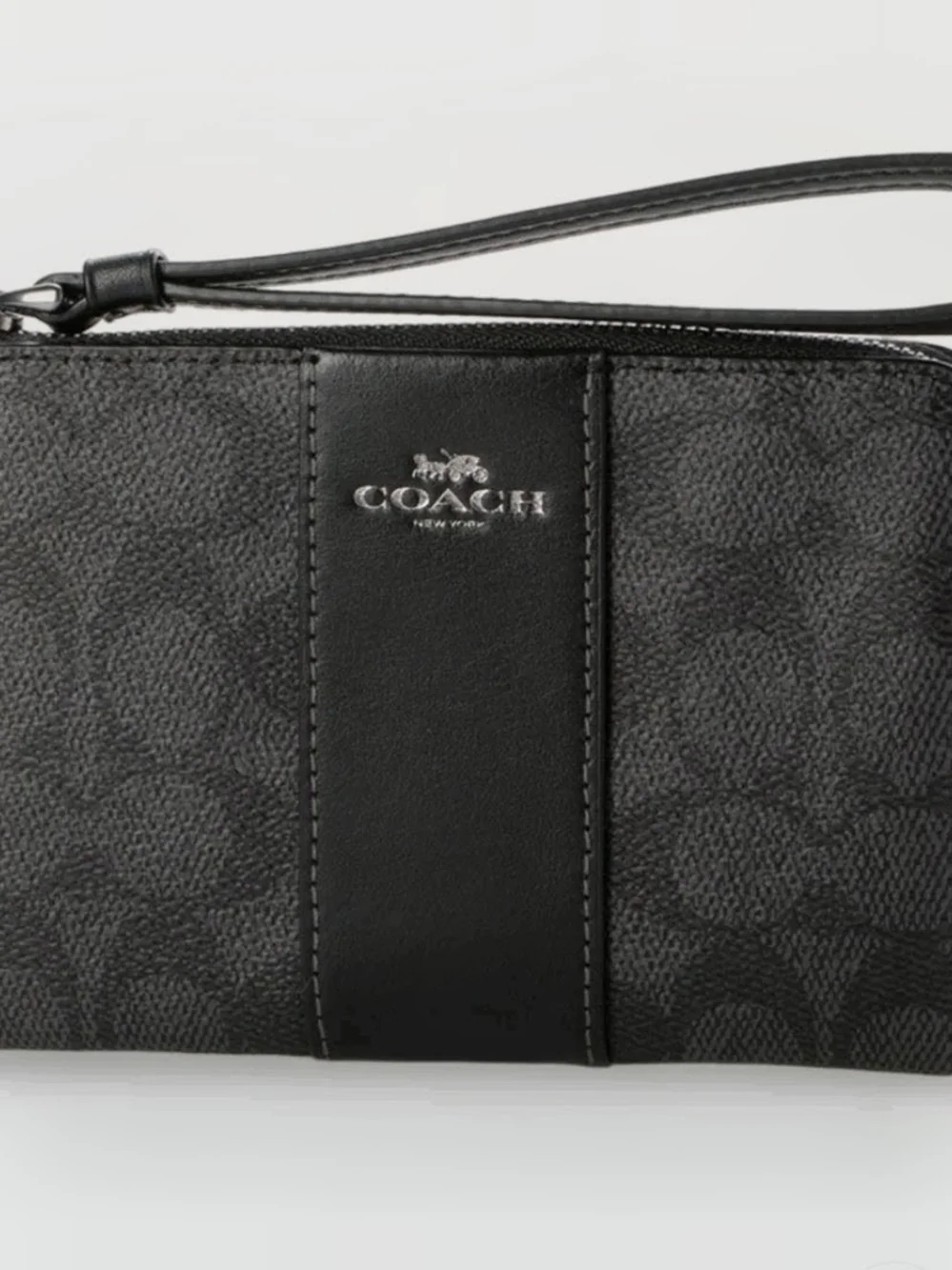 Coach Black Wristlet Clutch - Signature Leather